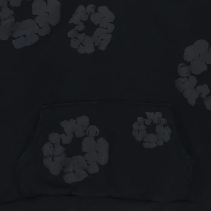 Denim Tears Cotton Wreath Hooded Sweatshirt 'Black Monochrome