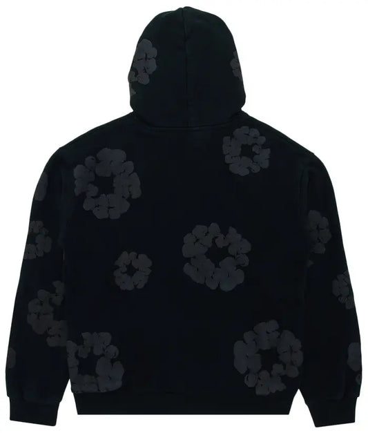 Denim Tears Cotton Wreath Hooded Sweatshirt 'Black Monochrome